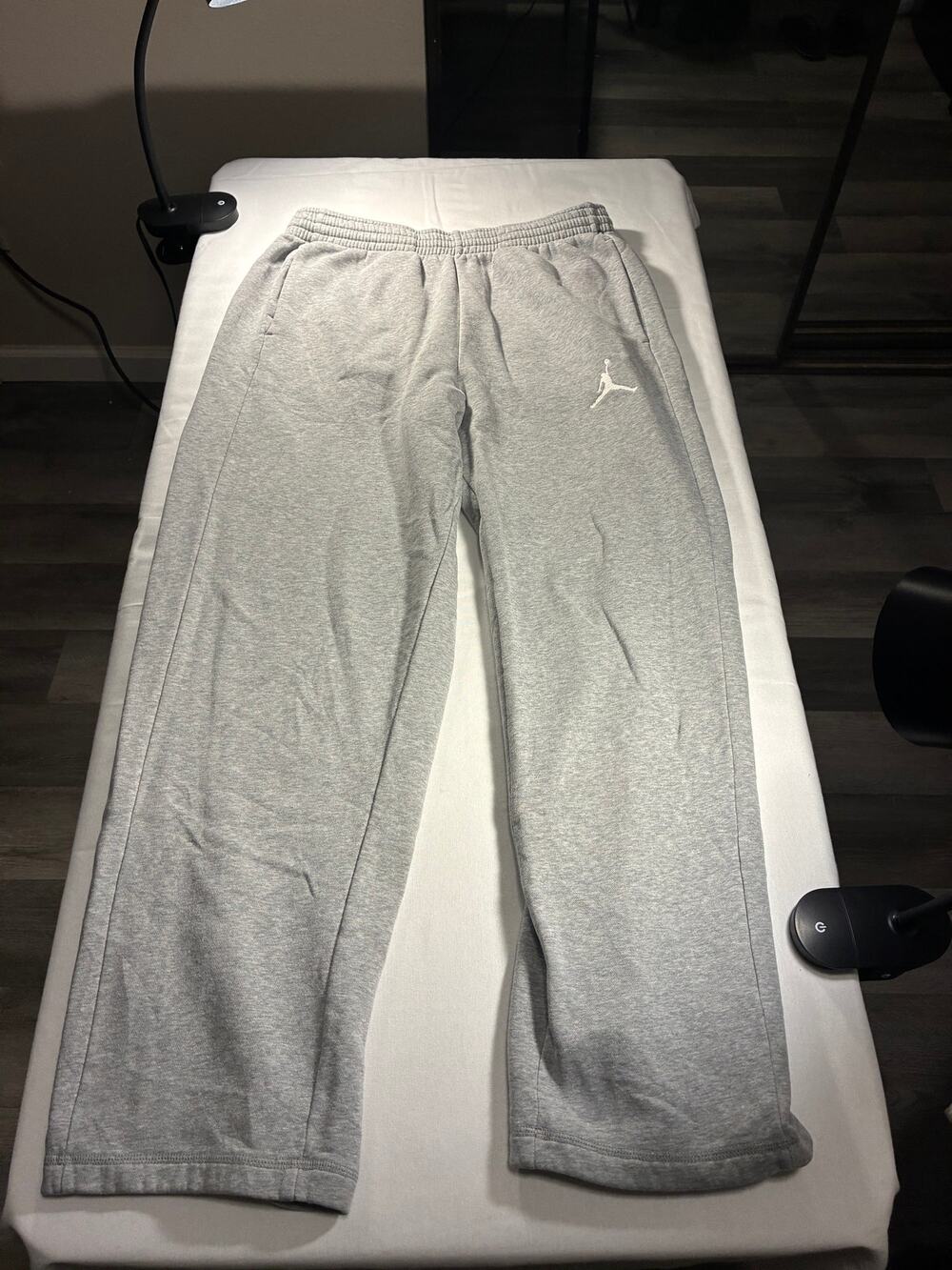 Jordan Gray Fleece Sweatpants Size Large – Baggy Y2K Jumpman Wide Leg